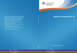 Adoptions Australia 2012-13 - Australian Institute of Health and