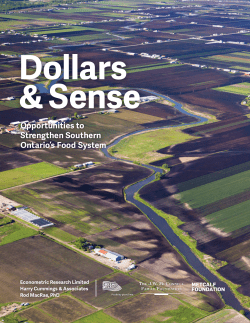 Opportunities to Strengthen Southern Ontario`s Food System