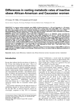 Differences in resting metabolic rates of inactive obese