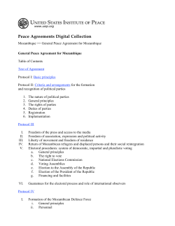 General Peace Agreement for Mozambique