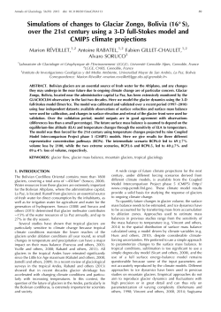 Simulations of changes to Glaciar Zongo, Bolivia