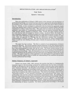 Reflection-in-Action and Reflection-on-Action - Purdue e-Pubs