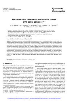 The orientation parameters and rotation curves of 15 spiral galaxies