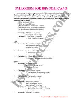 syllogism for ibps so/lic aao