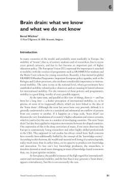 6 Brain drain: what we know and what we do not