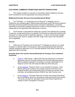 Chapter 55 &ndash; Electronic Commerce Promotions / Barter