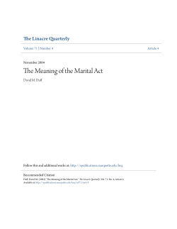 The Meaning of the Marital Act - e