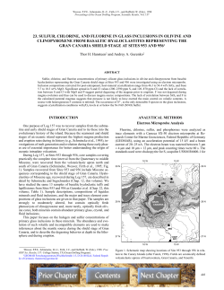 23. sulfur, chlorine, and fluorine in glass inclusions in olivine and