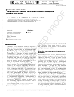Hybridization and the build-up of genomic divergence during