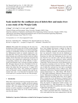 Scale model for the confluent area of debris flow and main