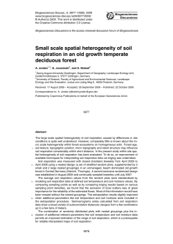 Small scale spatial heterogeneity of soil respiration in an old growth