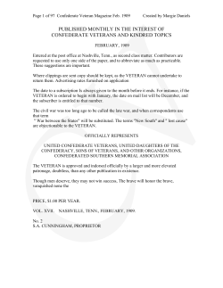 PUBLISHED MONTHLY IN THE INTEREST OF CONFEDERATE