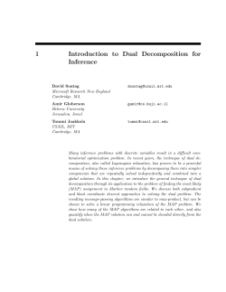 Introduction to Dual Decomposition for Inference