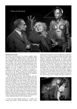 Notes on Metropolis