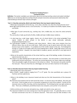 Describe community, district and school factors