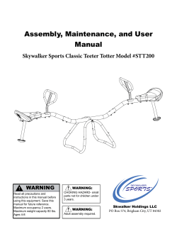 Assembly, Maintenance, and User Manual