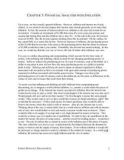 CHAPTER 3: FINANCIAL ANALYSIS WITH INFLATION