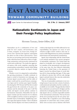 Nationalistic Sentiments in Japan