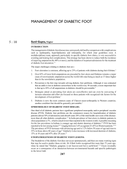 MANAGEMENT OF DIABETIC FOOT - The Association of Physicians
