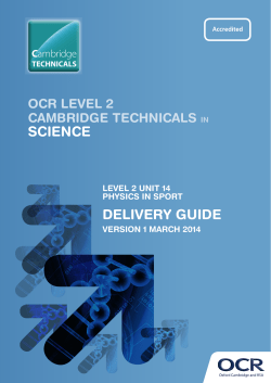 Level 2 - Unit 14 - Delivery Guide