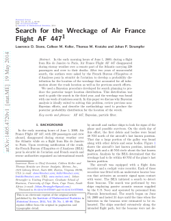 Search for the Wreckage of Air France Flight AF
