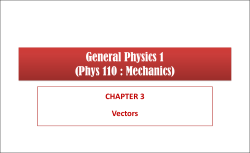 Chapter 3 : Vectors