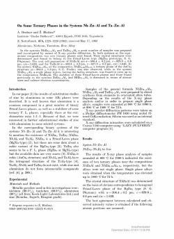 On Some Ternary Phases in the Systems Nb-Zn-Al and