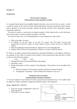 Grade: 9 chemistry