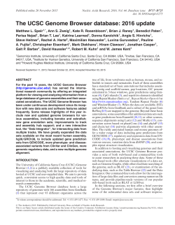 The UCSC Genome Browser database: 2016