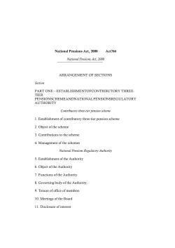 National Pensions Act 2008