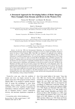 A Structured Approach for Developing Indices of Biotic