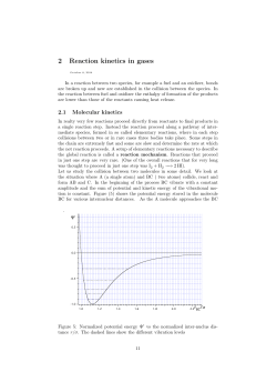 2 Reaction kinetics in gases