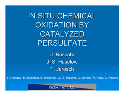 in situ chemical oxidation by catalyzed persulfate