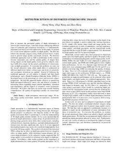 Depth perception of distorted stereoscopic images