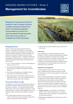 Management for invertebrates