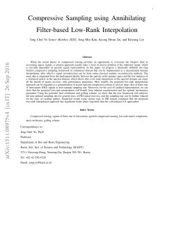 Compressive Sampling using Annihilating Filter