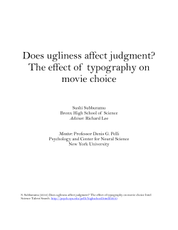 Does ugliness affect judgment? The effect of typography on movie