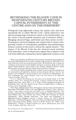 rethinking the bloody code in eighteenth
