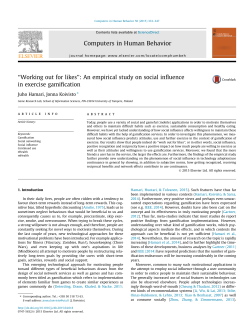 "Working out for likes": An empirical study on social influence in