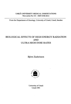 BIOLOGICAL EFFECTS OF HIGH ENERGY RADIATION AND