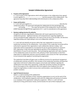 Sample Collaborative Agreement