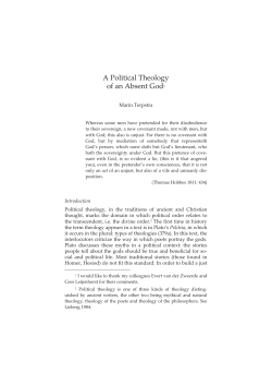 A Political Theology of an Absent God1