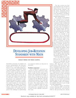 developing job-rotation standards with math