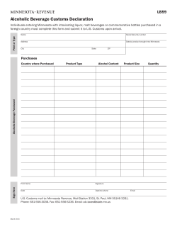 Alcoholic Beverage Customs Declaration