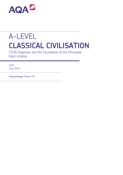 A-level Classical Civilisation Mark scheme Unit 03D