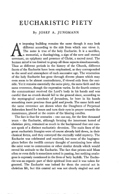 Eucharistic Piety