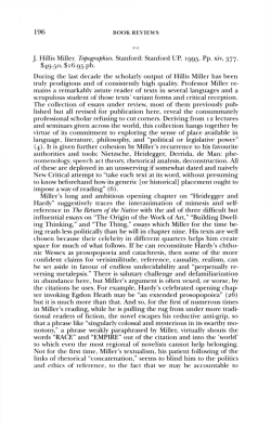 J. Hillis Miller. Topographies. Stanford: Stanford UP, 1995. Pp. xiv