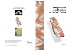 Image transfer by sublimation on DuPont&trade; Corian&reg;
