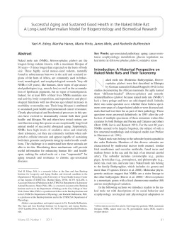 Successful Aging and Sustained Good Health in the - NAS