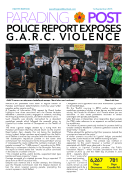Parading Post Edition 8 - September 2015